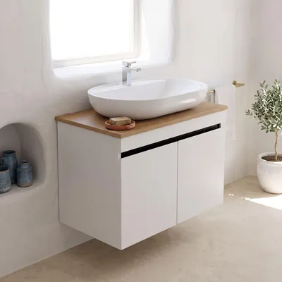 Produktbild von Waschtisch-Set Venus | Waschtisch mit Unterschrank | Badmöbel 80 cm Waschbecken