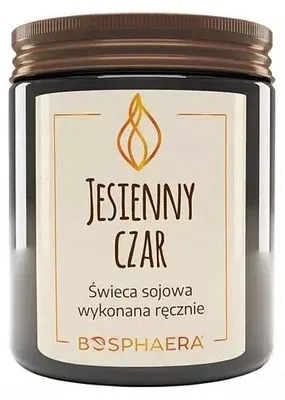 Produktbild von Bosphaera Duftkerze Herbstzauber Soja 190g Zimt Apfelkuchen