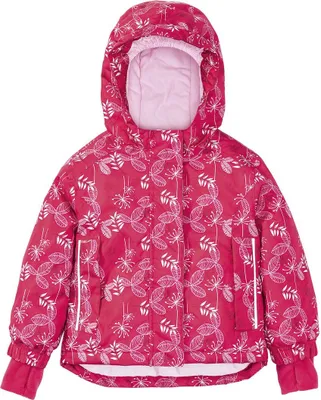 Produktbild von luilu Mädchen Wind- und wasserdichte Schneejacke mit Kapuze Reflektierend Rot 98-104