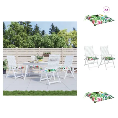 Immagine prodotto di vidaXL Cuscini per seduta, 2 pezzi, multicolore, 40x40x7 cm, tessuto - Cuscini per seduta