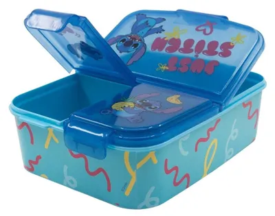 Produktbild von Disney Lilo & Stitch Kinder Brotdose – Lunchbox mit 3 Fächern & tollem Design