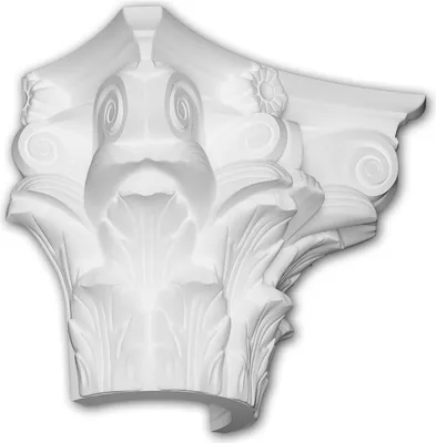 Produktbild von Profhome 415302 Halbsäulen Kapitell Fassadenstuck Säule Fassadenelement