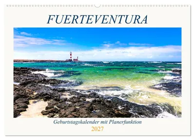 Produktbild von FUERTEVENTURA Geburtstagskalender mit Planerfunktion (Wandkalender 2027 DIN A2 quer), CALVENDO Monatskalender