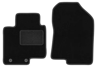 Immagine prodotto di Tappetini anteriori in moquette per Hyundai Bayon 2021- (crossover) – 2 pezzi, neri, su misura – Wielganizator LUX
