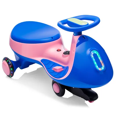 Immagine prodotto di Auto elettrica per bambini 12V, auto elettrica a pedali con 2 velocità e protezione antiribaltamento, Bluetooth, per bambini dai 3 anni in su, blu e rosa