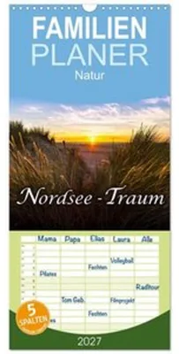 Image de Familienplaner 2027 - Nordsee - Traum mit 5 Spalten (Wandkalender, 21 x 45 cm) CALVENDO