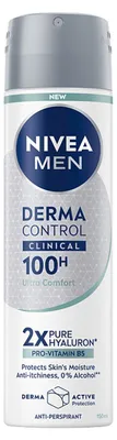 Obrázok produktu pre NIVEA MEN Antiperspirant Derma Control Clinical Ultra Comfort, sprej, 150 ml