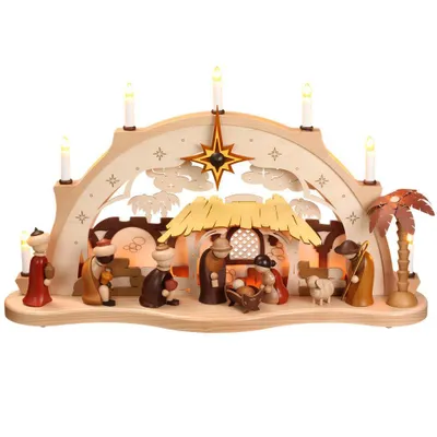 Imagen del producto de Arco decorativo para la Navidad, con iluminación eléctrica. Dimensiones: 69x40x17 cm. Producto nuevo