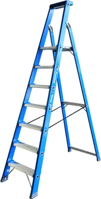 Produktbild von ASC Premium- Stufenstehleiter BT-7 einseitig 7 Stufen mit 3,76m Arbeitshöhe