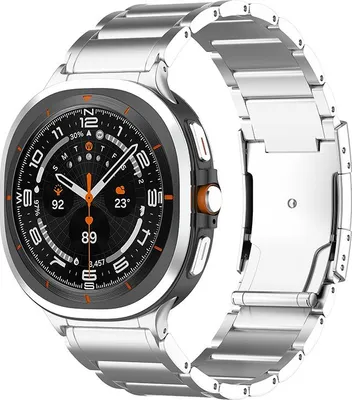 Produktbild von Strap-it Titan-Gliederarmband - passend für Samsung Galaxy Watch Ultra / Ultra 2025 (silber)