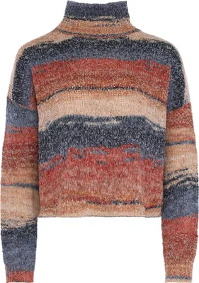Image de Pull TANUNA pour femmes - marron bleu multicolore, XL/XXL