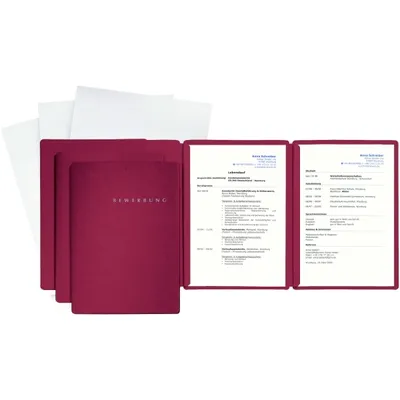 Image de PAGNA Set de candidature "Special" DIN A4 rouge 3 pièces 3 dossiers de candidature