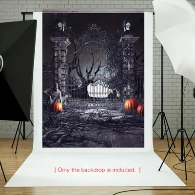 Immagine prodotto di 6,9 * 5 ft/2,1 1,5 m Halloween sfondo fotografia decorazione zucca modello per fotocamera DSLR studio fotografico