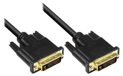 Produktbild von DVI-D 24+1 Anschlusskabel 2m, vergoldet, dreifach geschirmt, schwarz