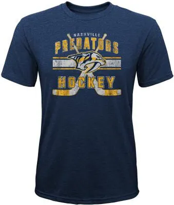 Zdjęcie produktu dla Koszulka NHL Superstripe, grafika drużyny Nashville Predators z przodu, rozmiar: 152 L