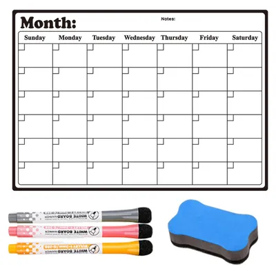 Produktbild von Magnetischer Kühlschrankkalender mit Whiteboard-Funktion und abwischbarem Marker, wiederverwendbarer Wochenplaner-Aufkleber für die Küche