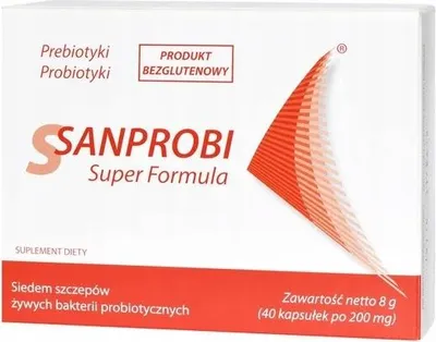 Immagine prodotto di SANPROBI Super Formula - Probiotico - favorisce la crescita dei batteri intestinali - 40 capsule