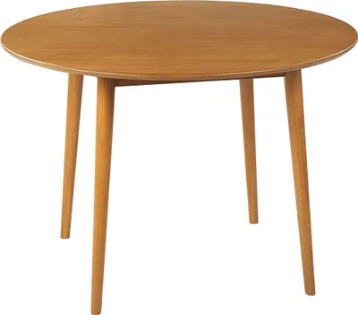 Obrázek produktu pro BELIANI Jídelní stůl světle hnědý MDF kaučukové dřevo ø 110 cm 4místný kulatý retro design obývací pokoj jídelna