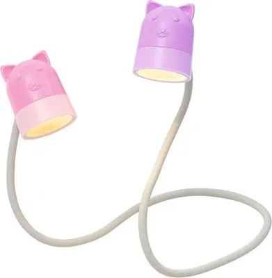 Two cat-shaped desk lamps with flexible necks.