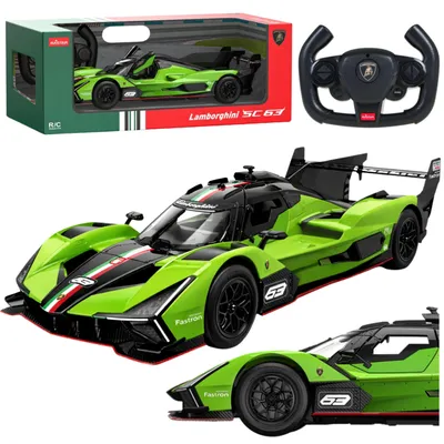Obrázok produktu pre Lamborghini Sc63 Diaľkovo ovládané Rc pretekárske auto Rastar Green 1:14