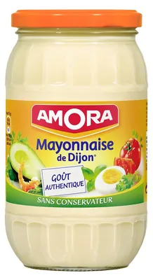 Image de Amora Mayonnaise de Dijon 385 g – Mayonnaise de Dijon crémeuse française