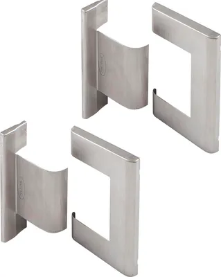 Produktbild von Colcom 8010BTJC31 Abdeckkappenpaar Duschtürband, Ersatzkappen, Türbandabdeckung, Duschtürzubehör, langlebig, Aluminium Edelstahl satiniert