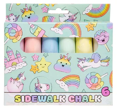 Immagine prodotto di Gessetti colorati Duckiez Unicorno, 6 pezzi.