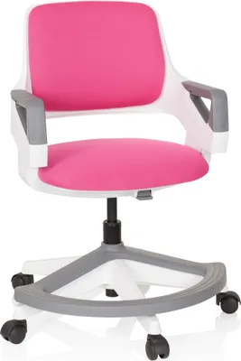 Produktbild von hjh OFFICE Kinderdrehstuhl KID FLEX Schreibtischstuhl für Kinder höhenverstellbar mit Armlehnen Stoff