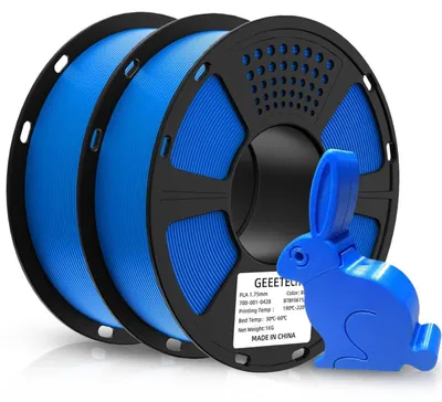 Produktbild von GEEETECH PLA Filament 1,75mm,3D Drucker Filament PLA 2kg,Blau+Blau