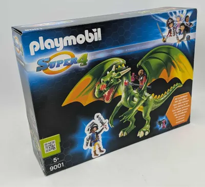 Produktbild von PLAYMOBIL 9001 Super4 Ritterland Drache mit Alex
