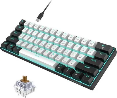 Productafbeelding van Mechanisch Gamingtoetsenbord 60% met Anti-Ghosting en LED Verlichting