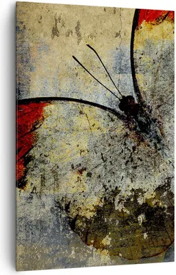 Produktbild von Bild auf Leinwand - Leinwandbild - Einteilig - Schmetterling Abstraktion - 80x120cm - Wand Bild - Wanddeko - Wandbilder - Leinwanddruck - Wanddekoration - Leinwand bilder - Wandbild - PA80x120-3678