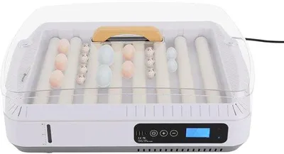 Imagen del producto de Incubadora automática para huevos de gallina y pato - Capacidad para 35 huevos - Cámara doble - Color blanco