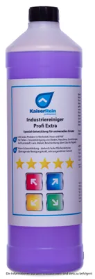 Produktbild von KaiserRein Industrie-Reiniger Profi Extra 1 L Konzentrat für universellen Einsatz I Werkstattreiniger I Bodenreiniger I Allzweckreiniger I Wischroboter und Maschinengeeignet