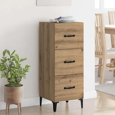 Obrázek produktu pro vidaXL Artisan dubový příborník 34,5 x 34 x 90 cm materiál na bázi dřeva
