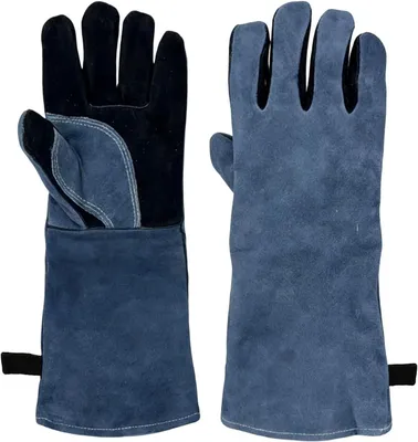 Produktbild von Grillhandschuhe 500 °C, Leder, hitzebeständig, für Barbecue