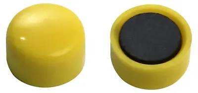 Produktbild von Rundmagnet aus Kunststoff | Ø 10 mm | 60 Stück | gelb