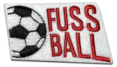 Produktbild von Fußball Logo Sport - Aufnäher, Bügelbild, Aufbügler, Applikationen, Patches, Flicken, Zum Aufbügeln, Größe: 7 x 4,1 cm