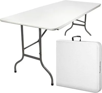 Productafbeelding van Famanu inklapbare tafel - Opvouwbare campingtafel - Weerbestendige tuintafel - 180x70x74 cm