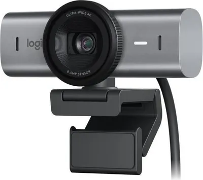 Image de Webcam Logitech MX Brio, Ultra HD 4K, Graphite, Microphone omnidirectionnel, Réduction du bruit