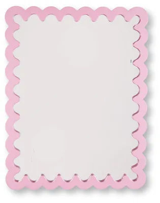 Produktbild von Spiegel - Wellenmuster - Hellrosa - MDF - 24 x 33 x 1,5 cm