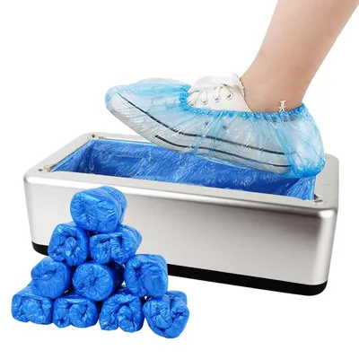 Productafbeelding van Automatische Schoenovertrek Dispenser - Schoenovertrek Machine - Vloeren Schoonhouden - Handsfree Automatische Werking - 42 x 225 x 135 cm