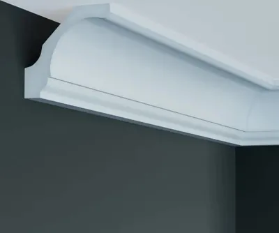 Produktbild von PROVISTON | Stuckleiste | Polyurethan | 85 x 90 x 2000 mm | Weiß | Deckenleiste