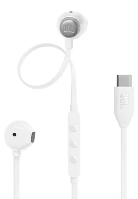 Obrázok produktu pre JBL Tune 305C, Kábel, 20 - 40000 Hz, Hovor / hudba, 15,3 g, Slúchadlá s mikrofónom, Biela