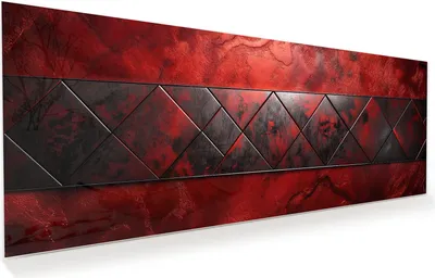 Produktbild von Glasbild 100x40cm in XXL für Wohnzimmer, Schlafzimmer Motiv Dunkle Muster Wand