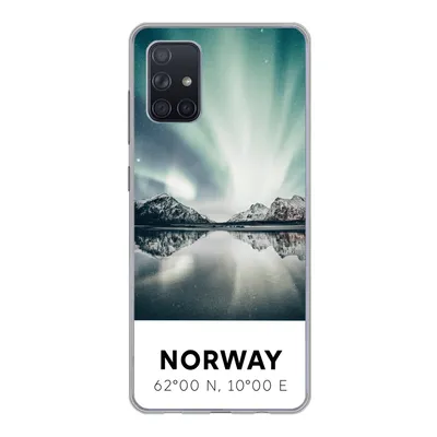 Produktbild von MuchoWow® Handyhülle Schutzhülle Hülle für Samsung Galaxy A51 5G Norwegen - Nordlichter - See Silikon Softcase Handy Hülle - Abbildung