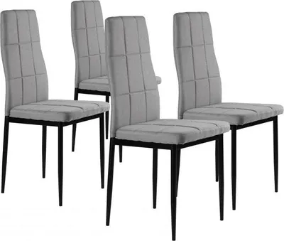 Produktbild von Set mit 4 Stühlen für das Esszimmer, grau ModernHome