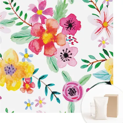 Produktbild von Fototapete - Wandbilder für Wohnzimmer - 250x250 cm - Dekorative Wandfolie - Modernes Design für Wanddekoration - Tapeten für Innenräume - Blumige Frische