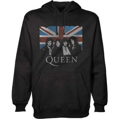 Obrázek produktu pro Queen Vintage Union Jack Black L Mikina