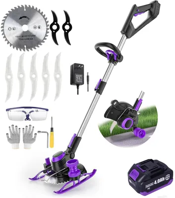Produktbild von Kabelloser Rasentrimmer | 3-in-1 Mäher+Trimmer | 75 Min mit 4,0Ah Lithium-Akku(nicht enthalten Batterie) | Inkl. Metallklinge